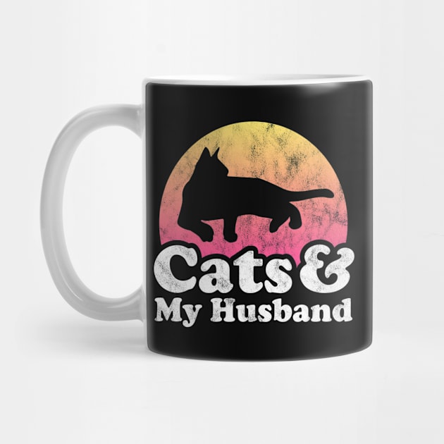 Cats and My Husband Gift by JKFDesigns